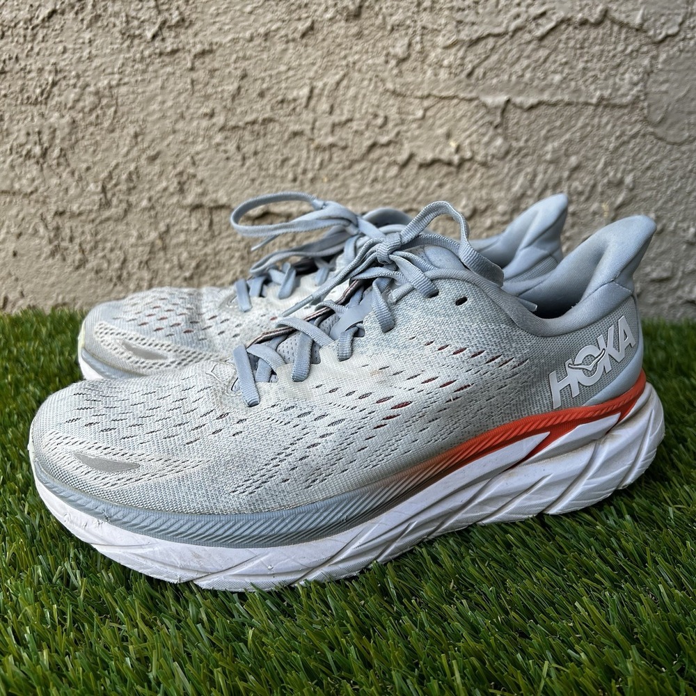 Hoka Shoes Women Size 9 Clifton 8 Blue Fog Plein Air Running Comfort Sneaker